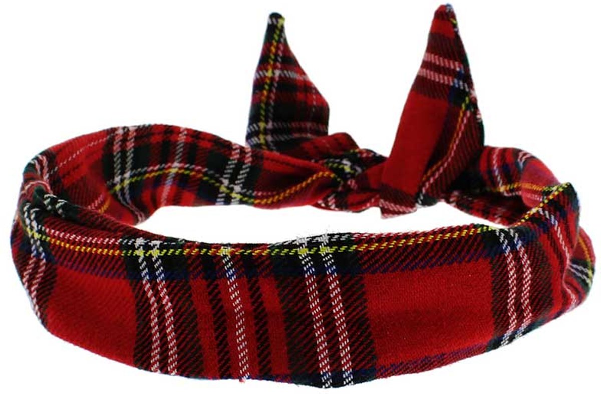 Zacs Alter Ego Ijzerdraad haarband Tartan Rood